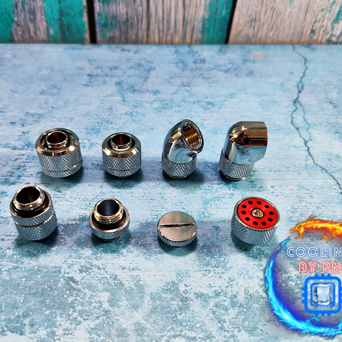 อุปกรณ์ทำชุดน้ำเปิดคอมพิวเตอร์ PC Cooling Fitting ข้อต่อต่างๆ วาล์วลดแรงดัน G1/4 9.5/12.7mm และ 10/16mm
