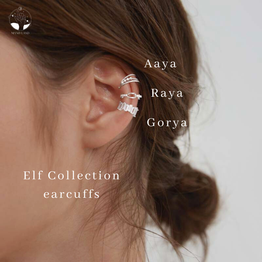 MNL ต่างหูเกาะหู Gorya พลังความเชื่อของเหล่าเอลฟ์ เกี่ยวใบหู earcuff แบบห่วง เครื่องประดับแฟชั่นเงินแท้ สไตล์เท่ๆ เกาหลี ราคา ถูกที่สุด ดีลบีเคเค แกลเลอรีภาพที่ 2