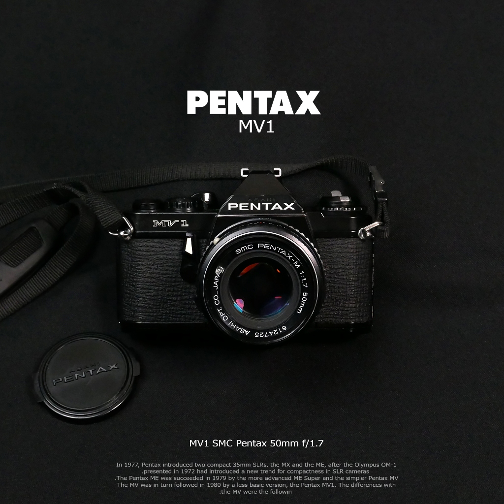 Pentax ✅ MV1 Lens SMC Pentax 50mm f/1.7 ✅ Full Working พร้อมใช้งาน