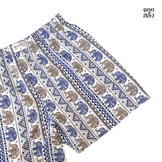 100Salueng กางเกงบ็อกเซอร์ ผ้ายืดนิ่ม ลาย ช้างไทย มี 3 สี เอว 26-60 นิ้ว