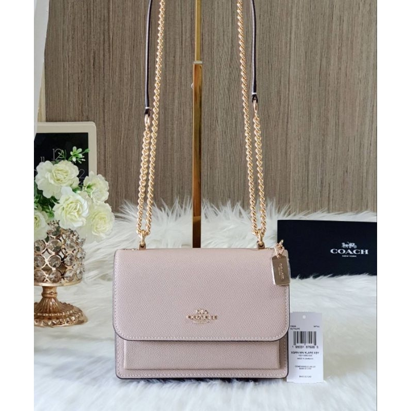 🥳👜New Coach Mini Klare Crossbody มีสีดำ /สีครีม อะไหล่ทอง สวยหรูมากแม่