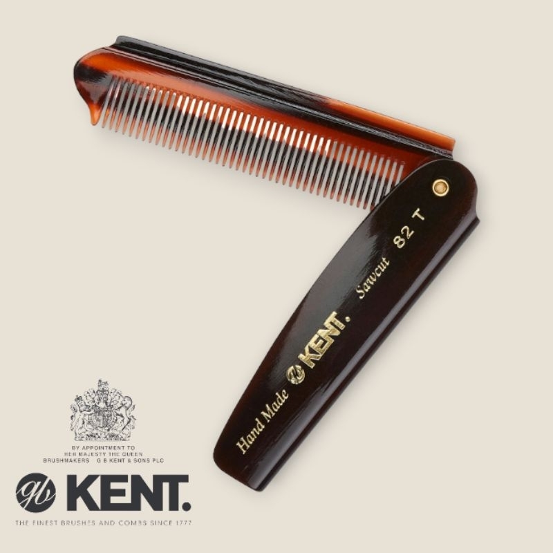 หวีพับ KENT รุ่น 82T: Handmade 190mm Folding Comb Fine Hair หวีพับแฮนด์เมด