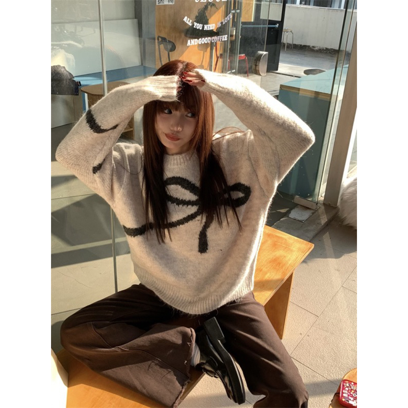 ribbon knit sweater preorder