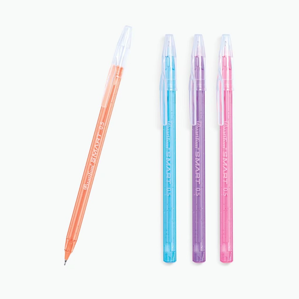 Quantum ปากกาลูกลื่น รุ่น Skate Smart Fancy หมึกน้ำเงิน ขนาด 0.5 มม. ( คละสี 1 ด้าม )