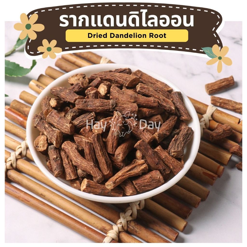 ขนมกระต่าย || รากแดนดิไลออน || Dandelion ปลอดสารพิษ ลับฟัน ชาดอกไม้ สำหรับสัตว์ฟันแทะทุกชนิด นก ฯลฯ