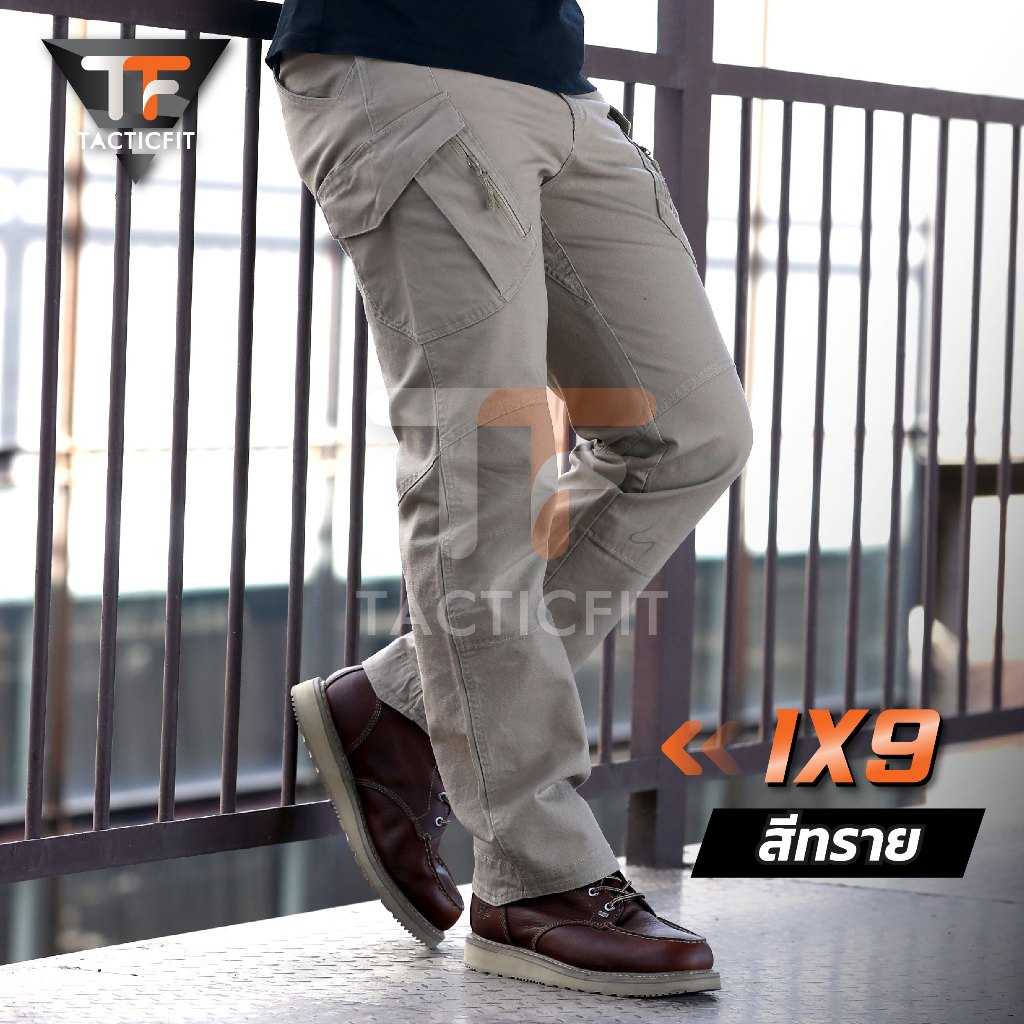 เนื้อผ้าหนายืดหยุ่น กางเกงคาร์โก้ชาย กางเกงยุทธวิธี ix9 Tactical pants สไตล์แทคติคอล กระเป๋าเฉียง ของแท้ปี 2024 รูปที่ 5