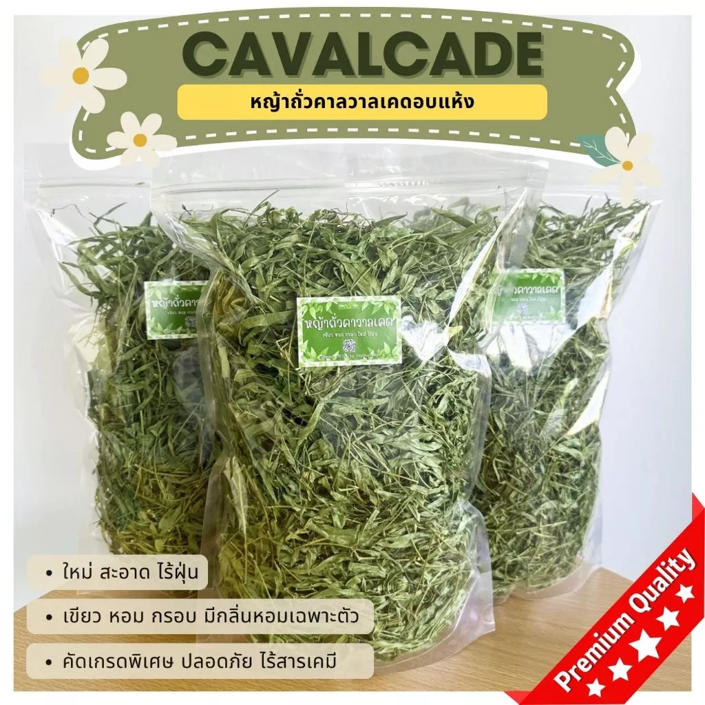 หญ้ากระต่าย || ใบถั่วคาวาลเคด || Cavalcade , ถั่วกลาบาต้า "คัดพิเศษ" เกรดพรีเมี่ยม สำหรับกระต่ายและสัตว์ฟันแทะทุกชนิด