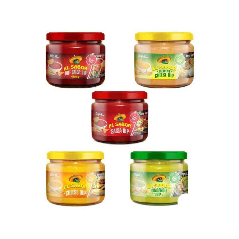 El Sabor Dip 300g. salsa / cheese / quacamole ดิปชีส ดิปซัลซ่า ดิปอโวคาโด นำเข้า