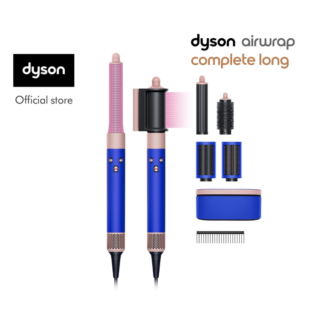 Dyson Airwrap ™ Hair multi-styler and dryer Complete Long (Blue/Blush) with Detangling comb อุปกรณ์จัดแต่งทรงผม แบบครบชุด รุ่นยาว สี บลูบลัช