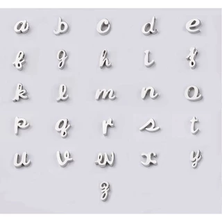 สร้อยคอตัวอักษร a-z ไม่ลอก ไม่ดำ สแตนเลสแท้ เป็นของขวัญได้ ภาษาอังกฤษตัวเขียนพิมพ์เล็ก