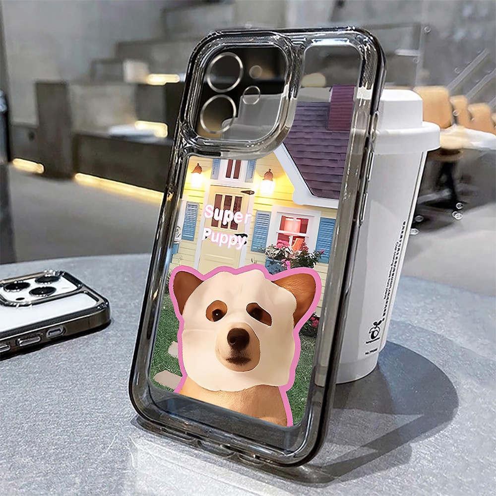 COD+มีสินค้า✨ ดูเดิลสุนัขหน้ากาก เคสโทรศัพท์มือถือแบบใสกันกระแทก For iPhone 11 14 15 12 13 Pro Max 6 7 8 Plus XS Max XR