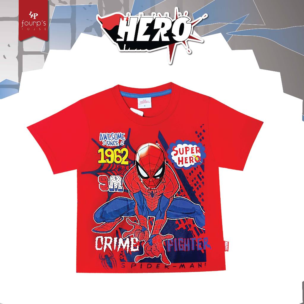 MARVEL AVENGER :001696 เสื้อยืดเด็กผู้ชาย (มีไฟ) ลิขสิทธิ์แท้