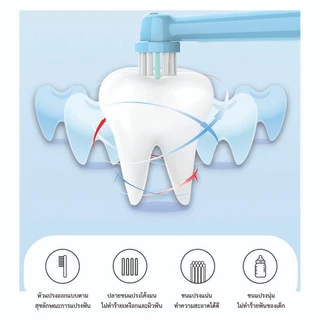 หัวแปรงสีฟัน สำหรับแปรงสีฟันไฟฟ้าสำหรับเด็ก Oral B ขนแปรง Dupont Tynex 1 กล่อง มี 4 ชิ้น 4 สี