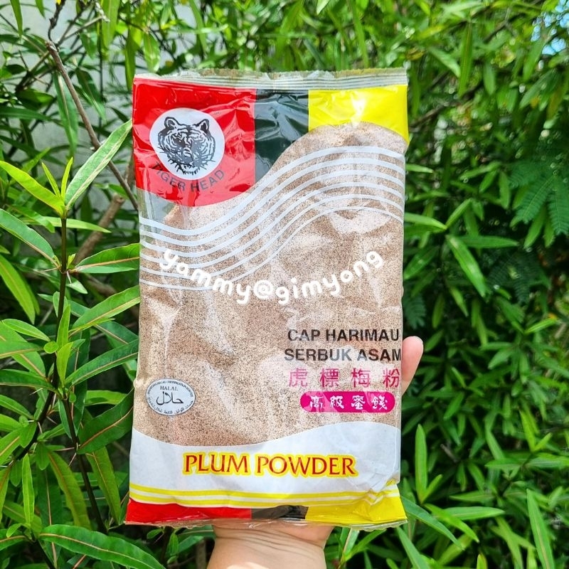 ผงบ๊วย Plum Powder ผงบ๊วยล้วน สูตรเข้มข้น ตราเสือ ตราหัวเสือ ขนาด 400 กรัม [พร้อมส่ง]