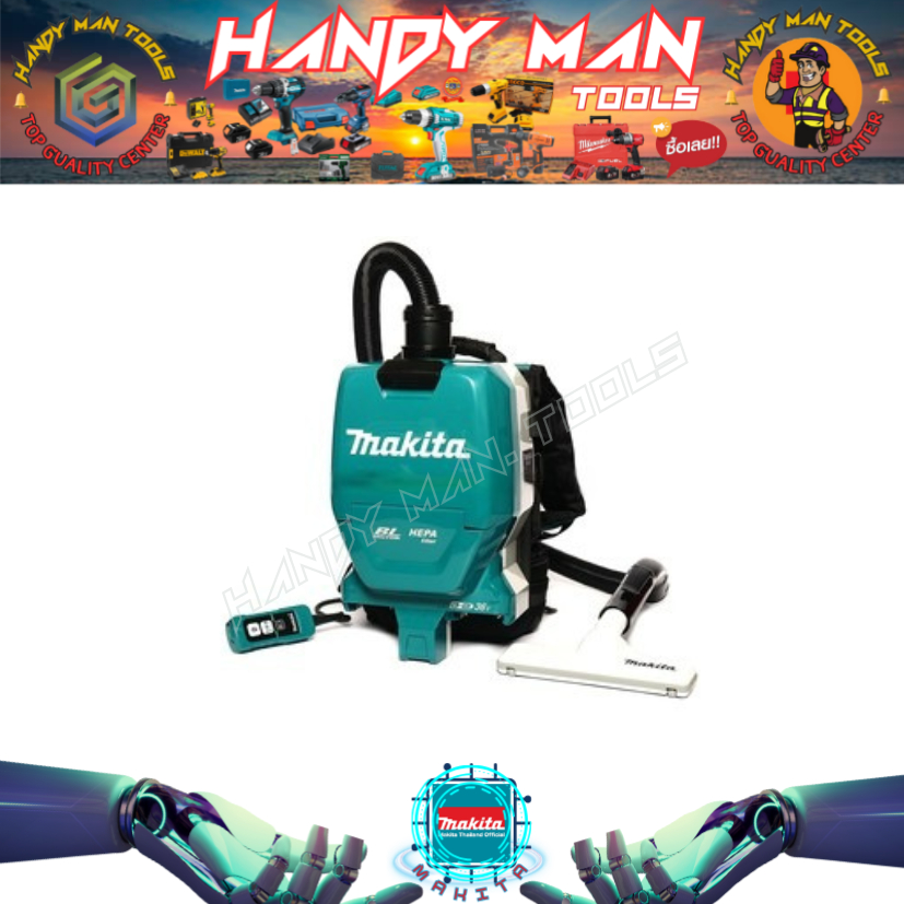 MAKITA รุ่น DVC261ZX23 เครื่องดูดฝุ่นสะพายไร้สาย 36 โวลต์ ไม่รวมแบตเตอรี่-แท่นชาร์จ (สินค้ามีคุณภาพ.