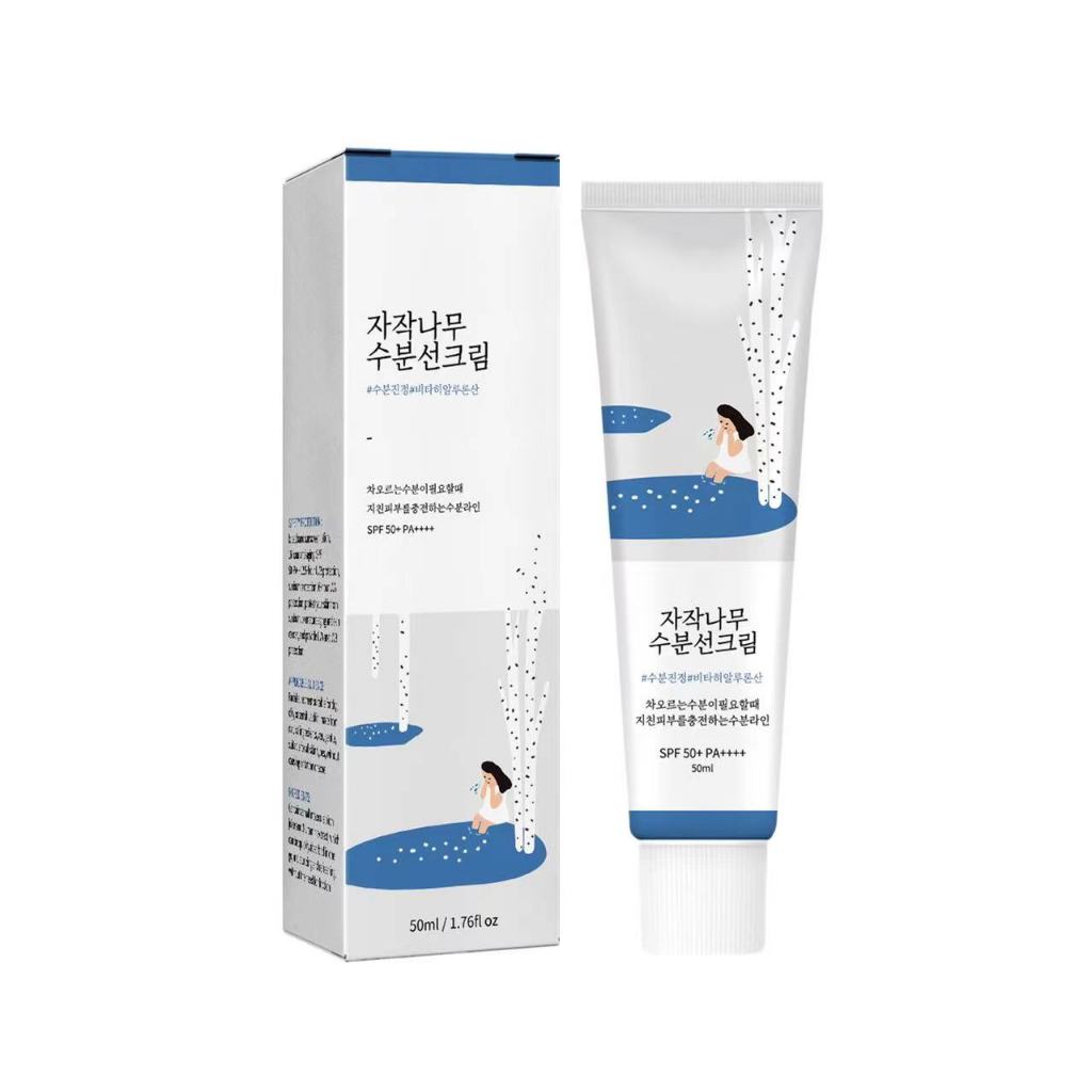 Round Lab Birch Juice Moisturizing Sunscreen SPF50+ PA++++ 50ml กันแดด มอยเจอร์ไรเซอร์ Moisturising ลดเลือนริ้วรอย .