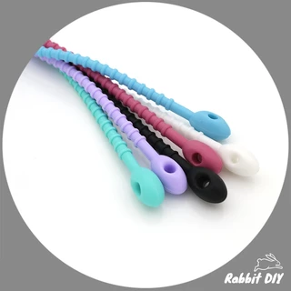 พวงกุญแจ สายคล้อง ซิลิโคน สายซิลิโคน หัววงรี สำหรับห้อย Art Toys / ทำห่วงกลม (แพ็ก 1 ชิ้น)