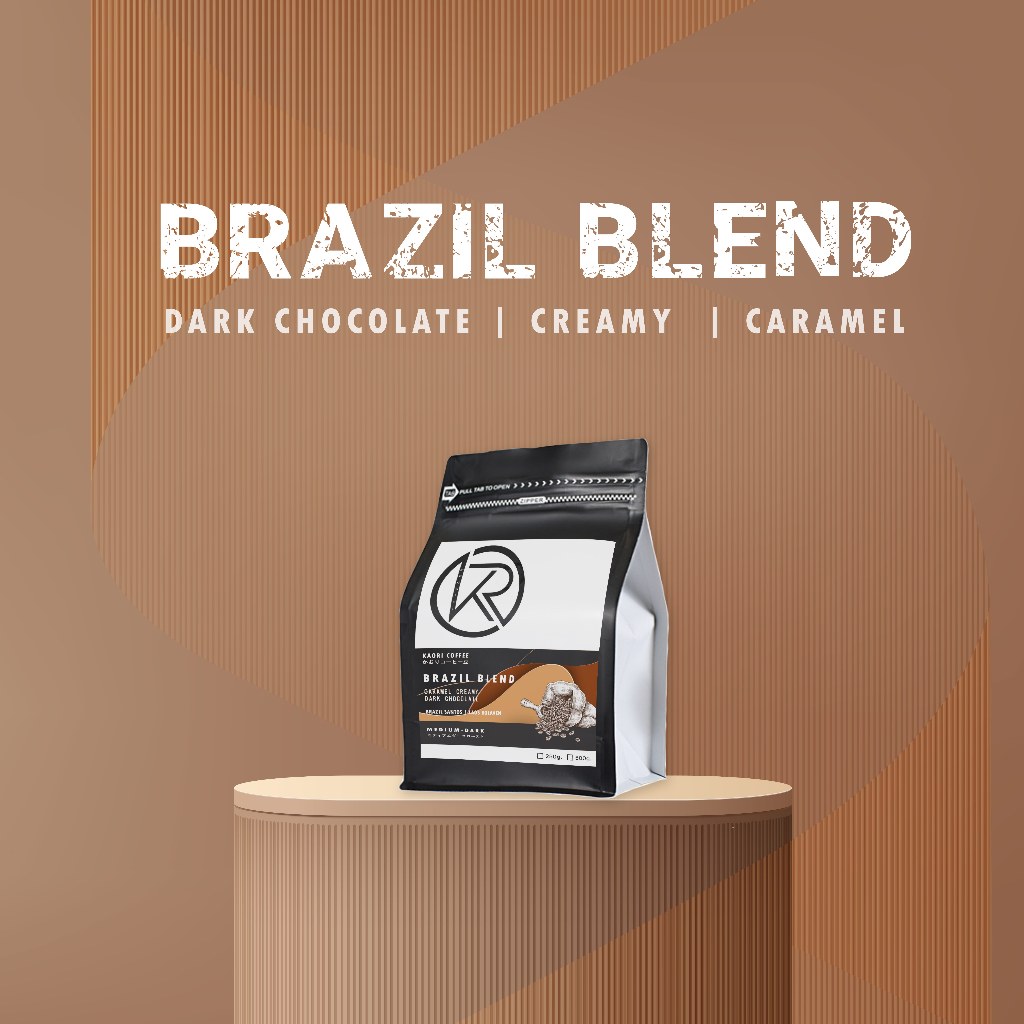 Kaori Coffee เมล็ดกาแฟคั่ว บราซิล Brazil Blend 250g-1Kg. คั่วใหม่ทุกวัน