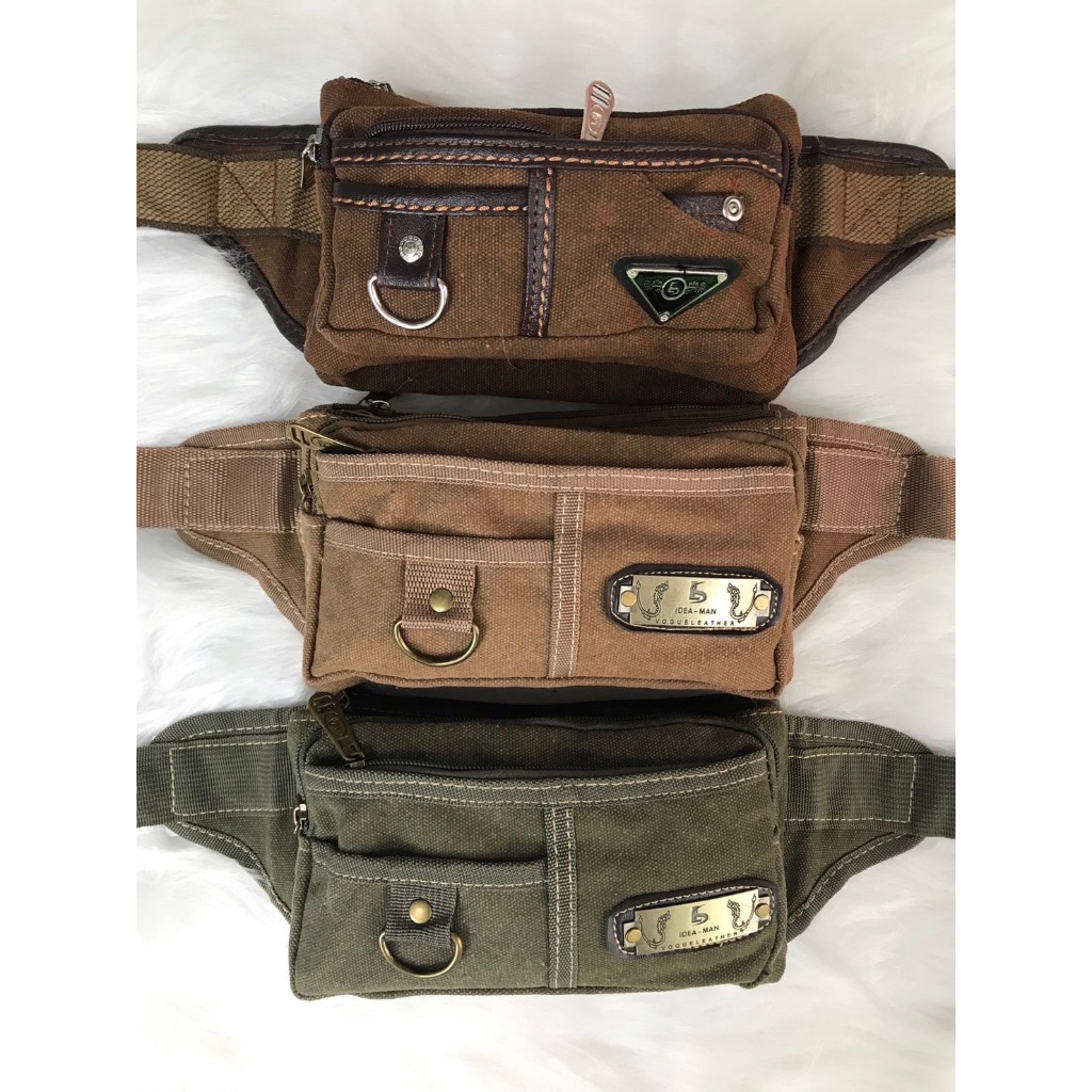 กระเป๋าคาดเอวใบกลางผ้า กระเป๋าคาดเอวผู้ชาย คาดเอวหญิง