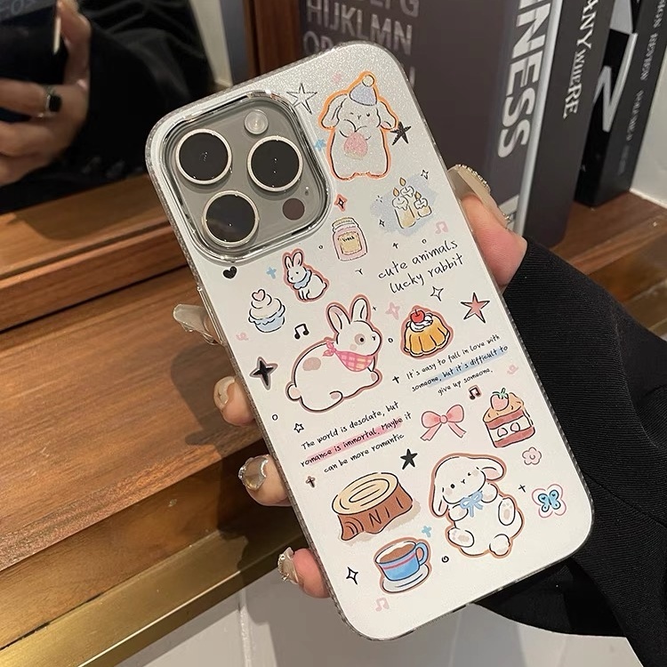 ส่งจากกรุงเทพ เคสไอโฟน 15 Pro Max 14 13 12 11 เคส for เคสไอโฟน11 การ์ตูน กระต่าย การป้องกันการตก Case