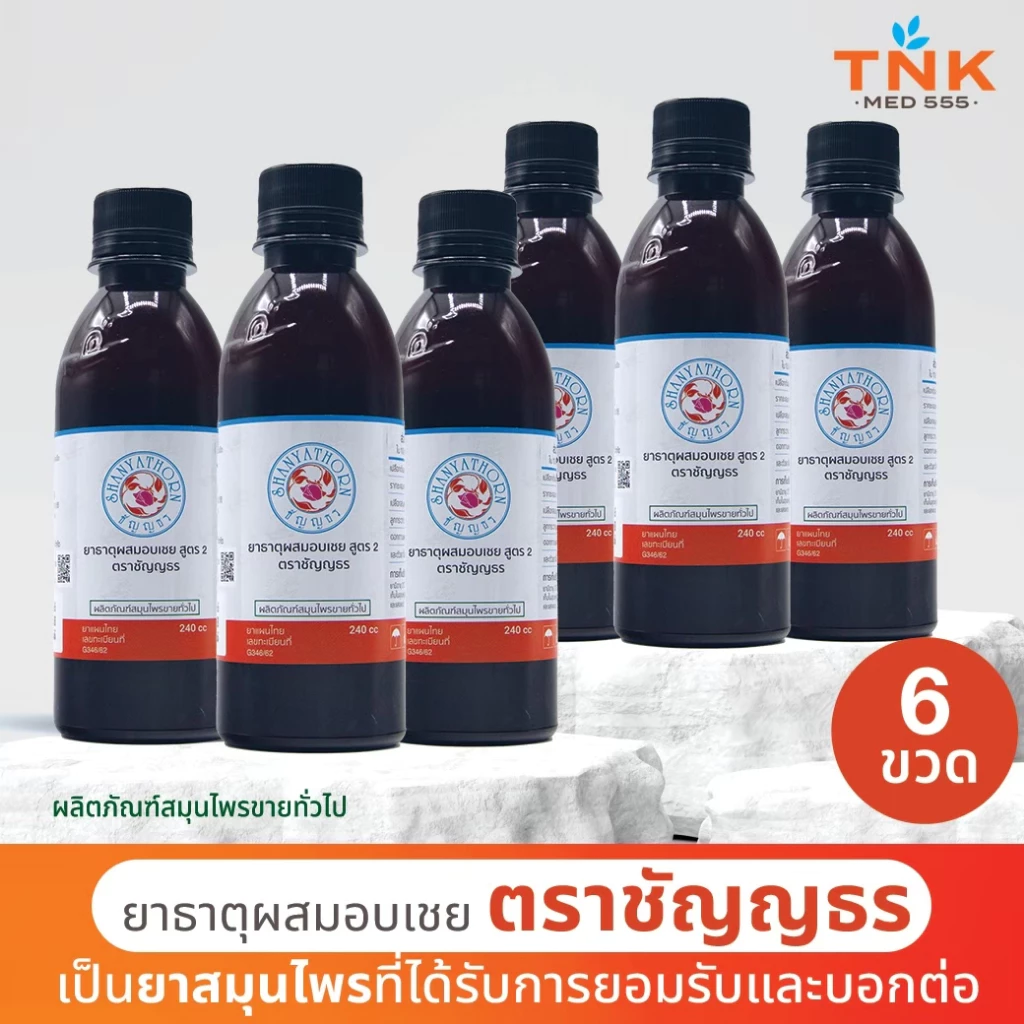 ยาธาตุผสมอบเชย ตราชัญญธร (สูตร 2) ขนาด 240 ซีซี 6 ขวด