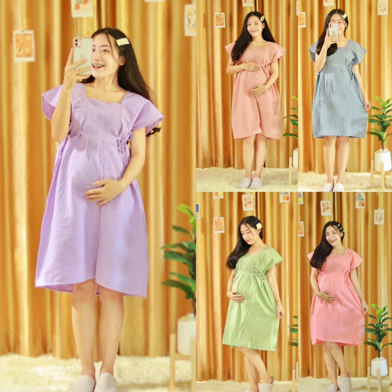 ชุดคลุมท้อง ชุดเดรสคุณแม่ตั้งครรภ์ มีทั้งหมด 12 สีเลยค่าแม๊ เนื้อผ้านุ่มใส่สบาย/สินค้ามีพร้อมส่ง