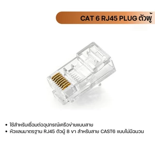 GLINK หัวแลน RJ45 CAT6 ถุงละ 50 หัว(GL382)