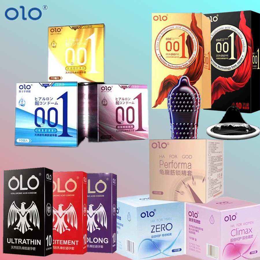 ถุงยางอนามัยบางเฉียบ ไซส์ 52 เพียง 0.01 มม. ตรา OLO (1 กล่อง 10 ชิ้น)สินค้าไม่ระบุบชื่อค่ะ