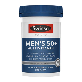Swisse Men's 50+ Multivitamin 90 เม็ด วิตามินเสริมสำหรับชายวัย 50+ EXP07/2027