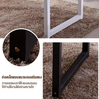 ALOVE โต๊ะทำงาน160/140/120CM โต๊ะคอมพิวเตอร์ สไตล์เรียบง่าย ใช้ได้สำหรับสองคน ขาเหล็ก การเสริมแรงรั้งในแนวทแยง