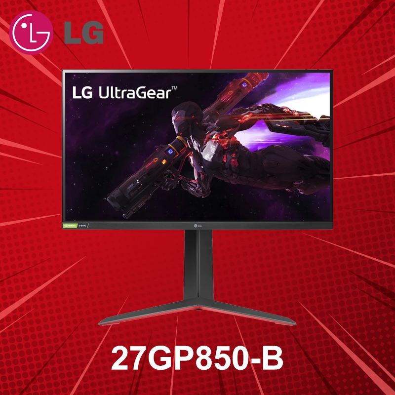 จอมอนิเตอร์ 27" LG UltraGear 27GP850-B Nano IPS QHD 165Hz ประกันศูนย์ 3 ปี