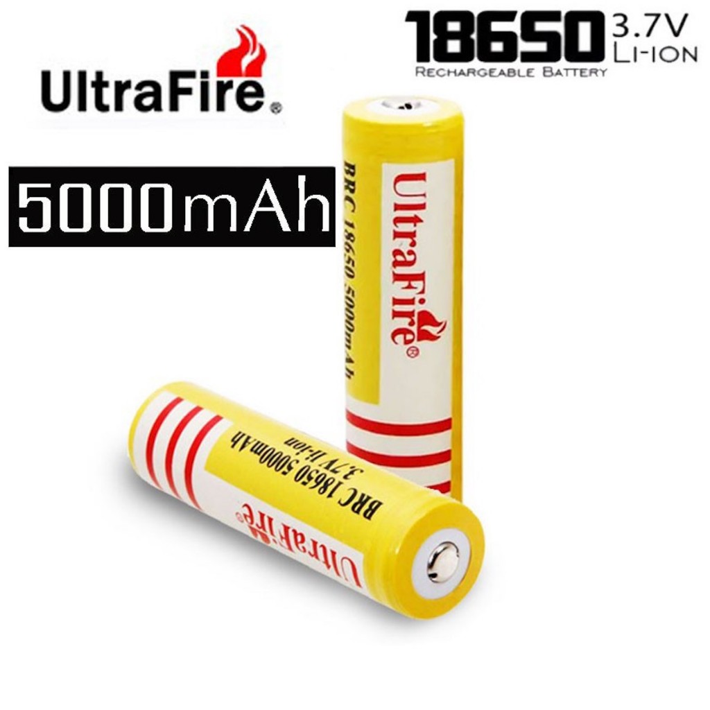 UltraFire 18650 Lithium ถ่านชาร์จ 18650 3.7V 5000 mAh ใส่พัดลม ...