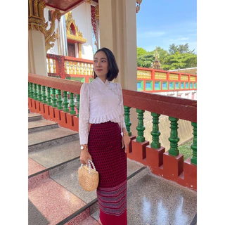 เสื้อแขนยาวลายมะลิ งานป้ายข้าง สินค้าเข้าใหม่ สวยมาก (+ เพิ่ม 1 ไซส์ด้วยค่ะ)