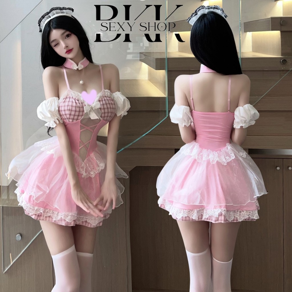 ชุดนอนน่ารัก ชุดคอสเพลย์เจ้าหญิง เกรดดีพรีเมี่ยม มีที่คาดผมพร้อมปลอกคอ B-608