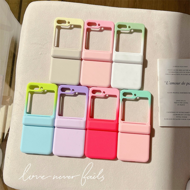 เคสฟลิปไล่สีสุดสวย สามารถใส่บัตรได้ เคสกันกระแทกอย่างดี for Samsung Galaxy Z Flip6 Z Flip5 Z Flip4 Z Flip3 [Pre-Order]