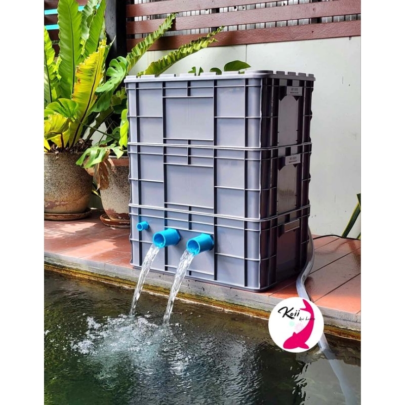 ชุดกรองบ่อปลา Koii Filter Box น้ำออกท่อ (ไซค์ L รองรับบ่อขนาดตั้งแต่ 1-10 ตัน)