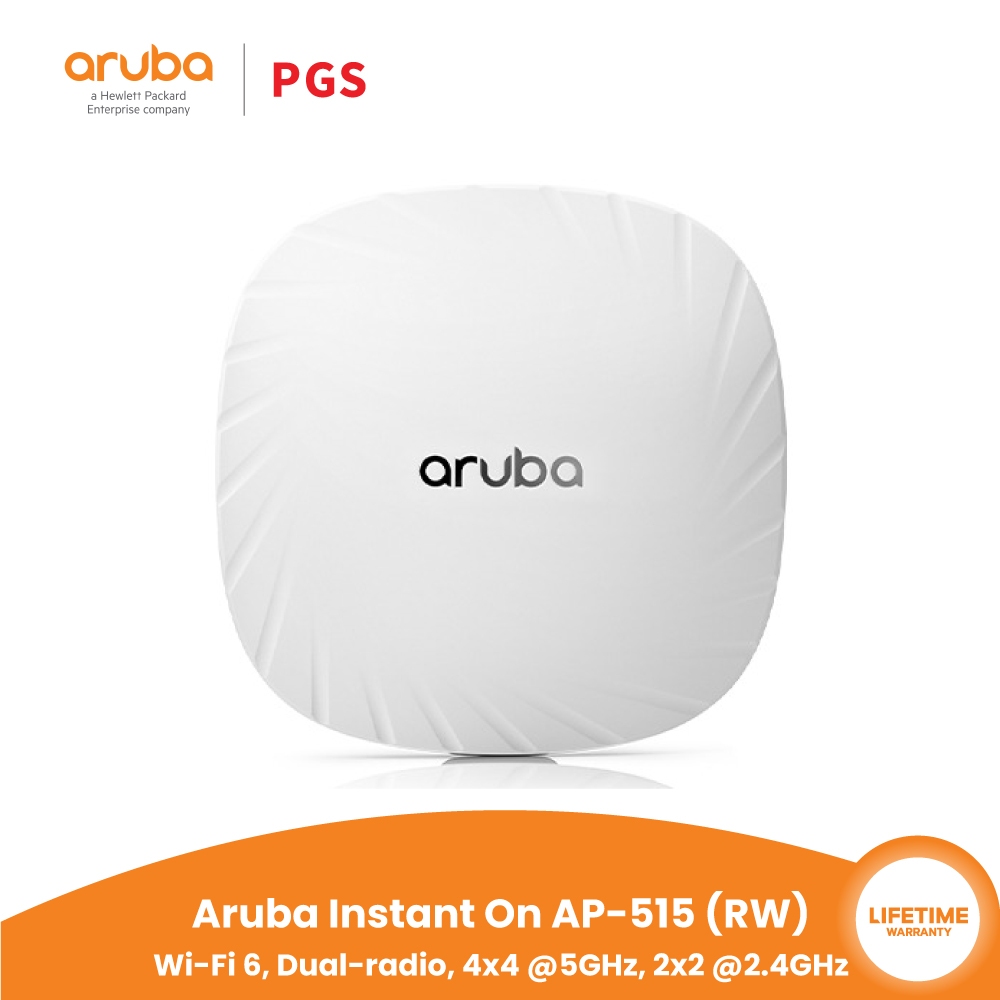 Aruba Instant On (อุปกรณ์กระจายสัญญาณ) รุ่น AP-515 (RW) Wi-Fi 6, Dual-radio, 4x4 @5GHz, 2x2 @2.4GHz 