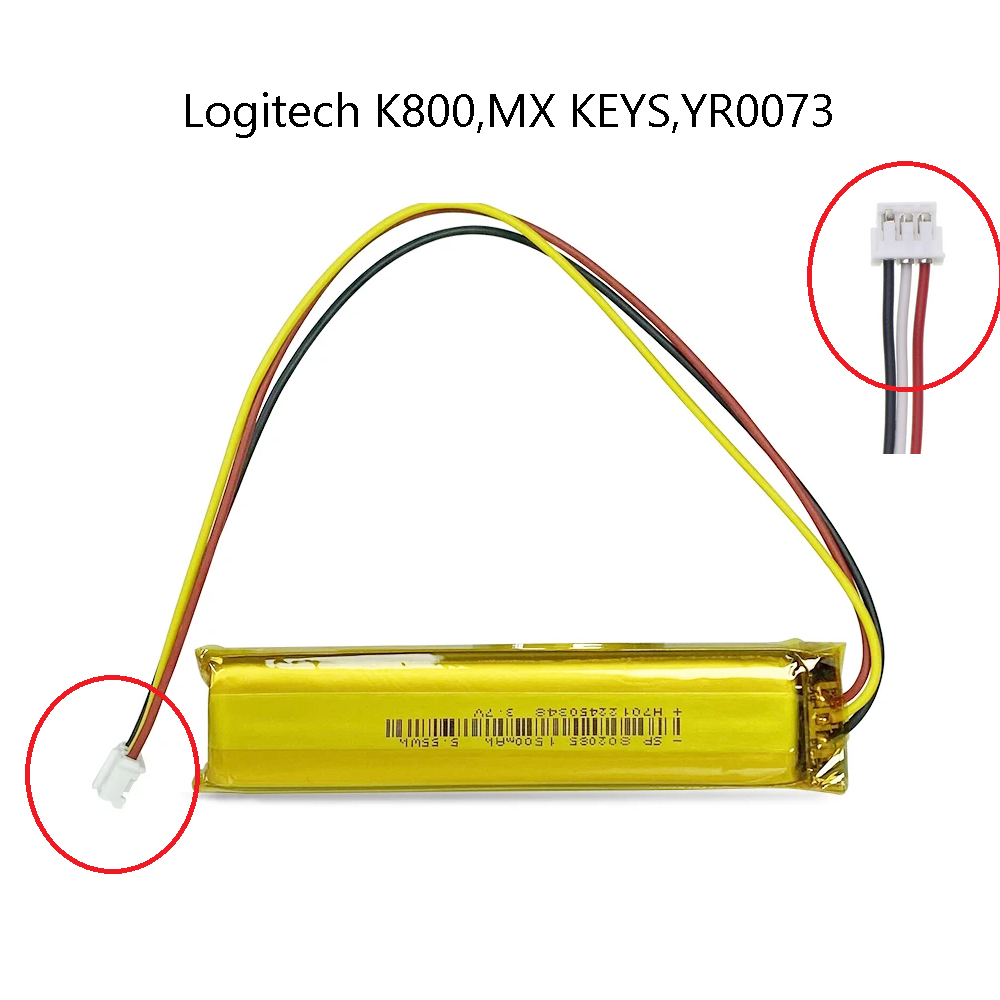 แบตเตอรี่ คีย์บอร์ด Logitec K800 MX KEYS YR0073 533-000221 keyboard battery board