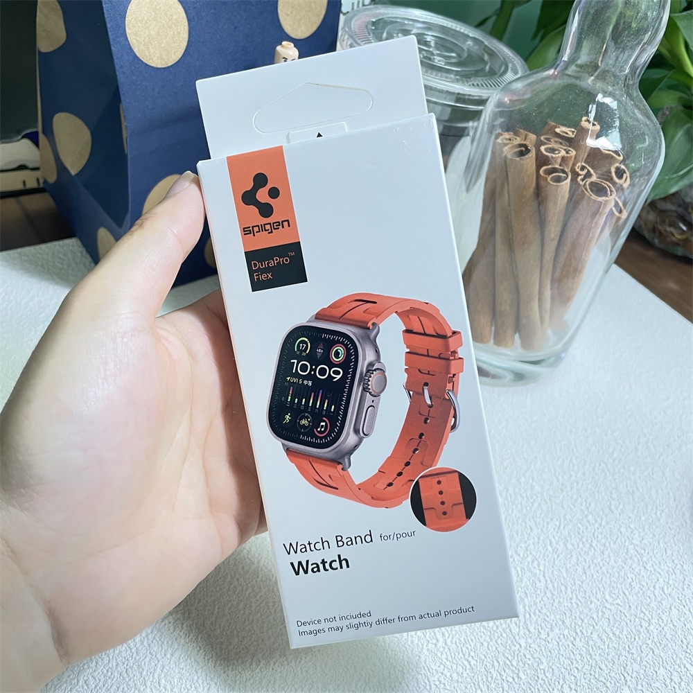 Spigen สายนาฬิกาข้อมือซิลิโคน สําหรับ Apple Watch Series Ultra 2 Ultra 9 8 7 6 iWatch ขนาด 49 มม. 45 มม. 41 มม. 44