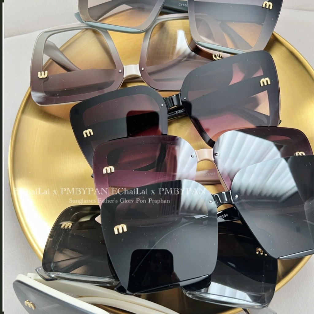 รุ่นDro419เกรดมีโลโก้ Miu MU Luxury งานโอเวอร์ไซส์ ไฮเอนด์ New I Tem เวอร์ชั่นเกาหลี ทรงสี่เหลี่ยม แว่นกันแดด