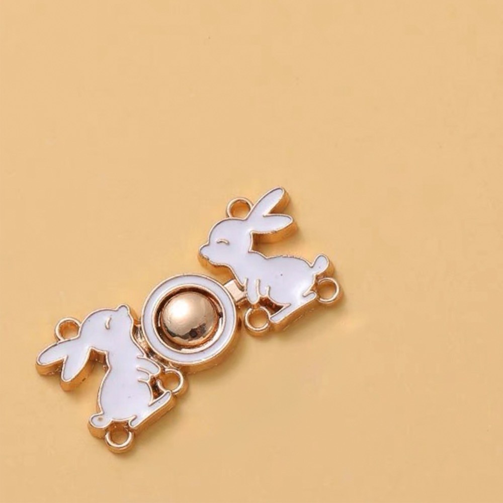 Q-178 ตะขอกางเกงปรับเอว เข็มกลัดกางเกงหลวม ปรับขนาดได้ ลายกระต่าย จัดส่งในไทย