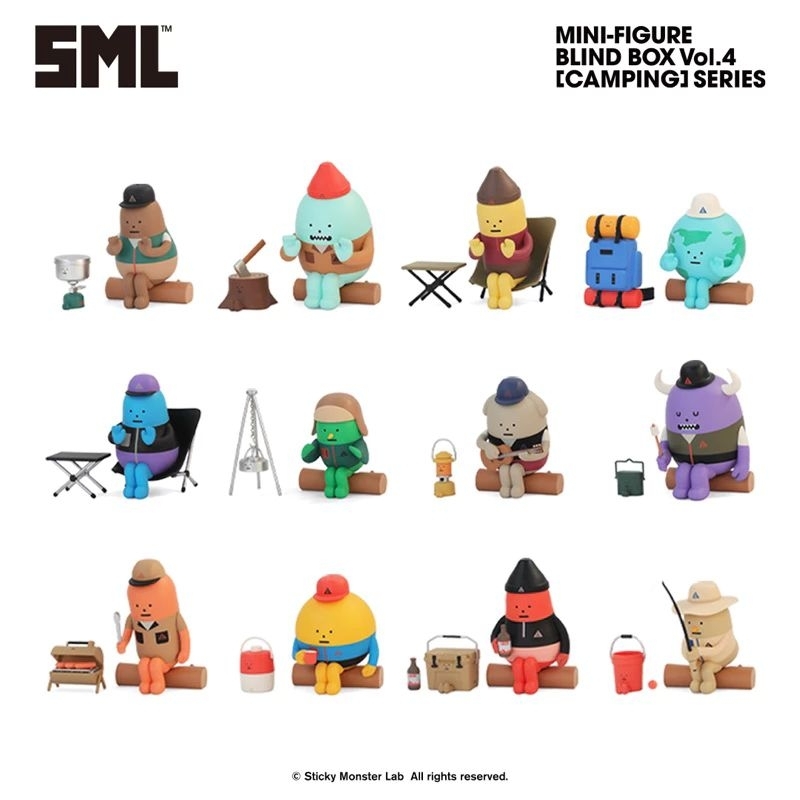 🏕 ของแท้ พร้อมส่ง 🏕 กล่องสุ่ม SML Mini Figure Vol.4 : Sticky Monster Lab : Camping Series