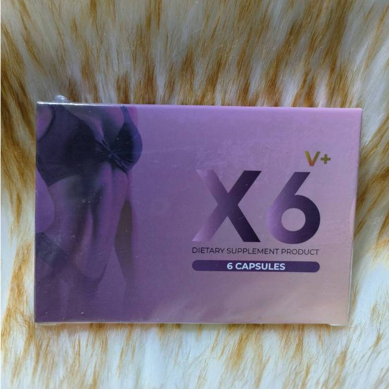 เอ็กซ์ 6 วี พลัส X6 v plus อาหารเสริมสำหรับผู้หญิง อาหารเสริม หญิง ดูแลภายใน อาหารเสริม กล่องละ 6 แคปซูล