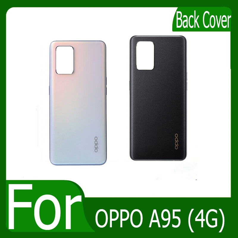 เหมาะสำหรับฝาครอบแบตเตอรี่ OPPO A95 (4G) ฝาหลังกระจก OPPO A95 (4G)เปลี่ยนประตูด้านหลัง (มีกาวและเครื่องมือ