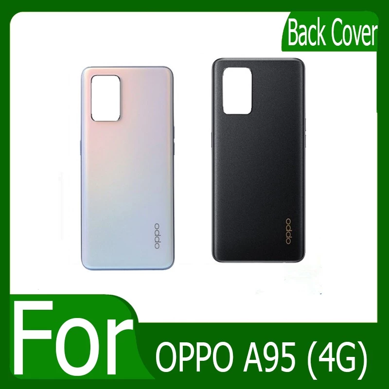 เหมาะสำหรับฝาครอบแบตเตอรี่ OPPO A95 (4G) ฝาหลังกระจก OPPO A95 (4G)เปลี่ยนประตูด้านหลัง (มีกาวและเครื่องมือ