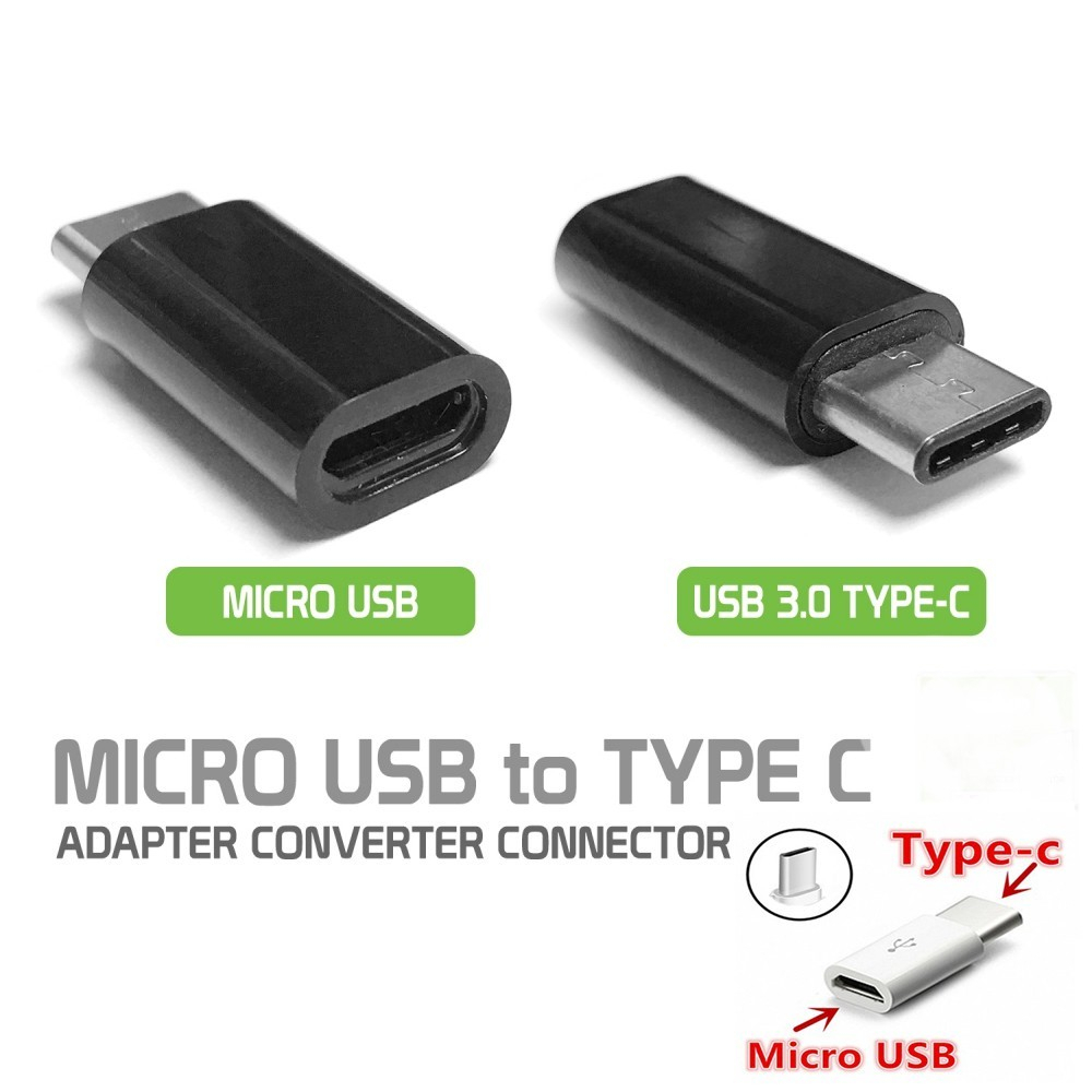 Type C Adapter connector ( Micro Usb To Usb 3.1 TYPE C) / Type C Adapter connector (ราคาต่อ 1ชิ้น)