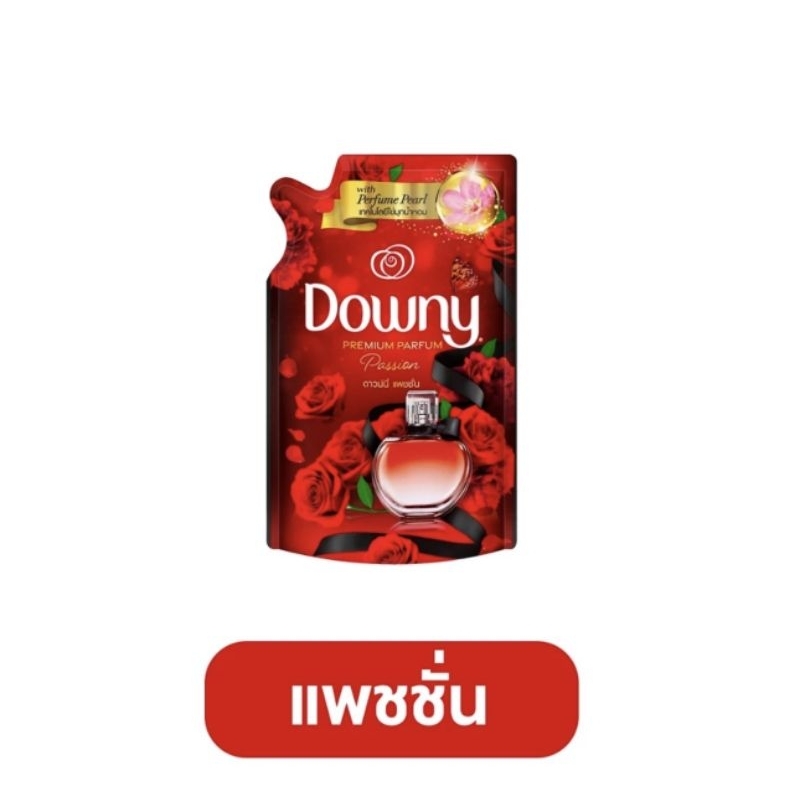 Downy ดาวน์นี่ น้ำยาปรับผ้านุ่มสูตรเข้มข้น ถุงเติม กลิ่นแพชชั่น 470 ml. Laundry Softener Passion Per