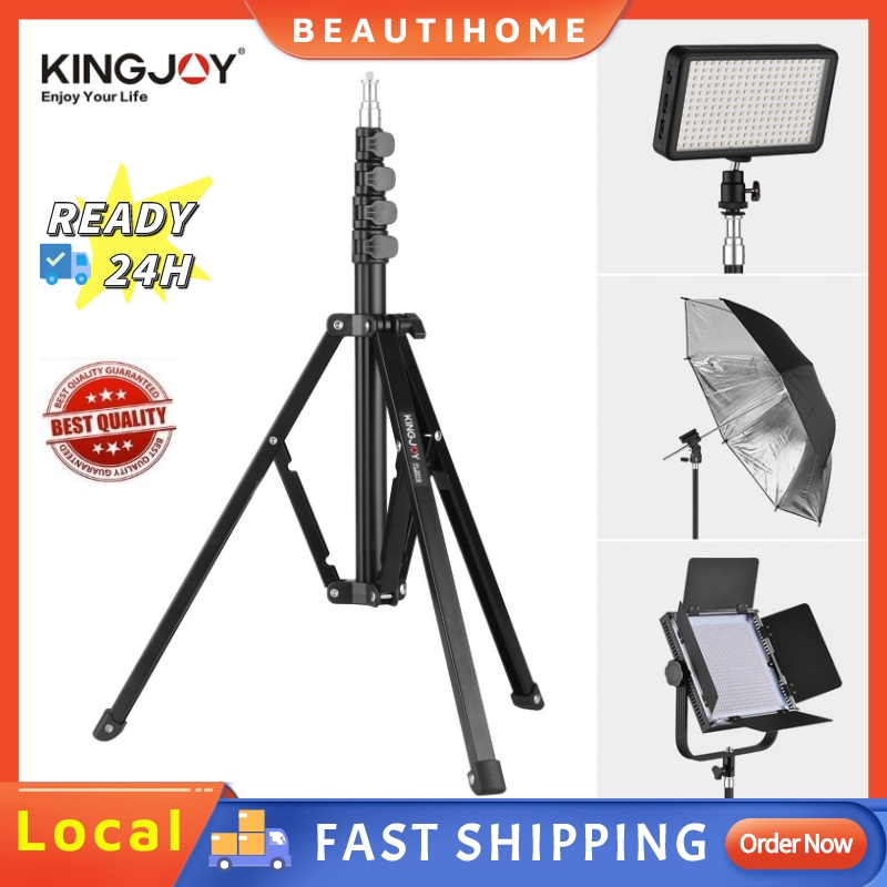 KINGJOY FL2019 ขาตั้งกล้องโลหะ ปรับได้ รับน้ําหนักได้เต็มที่ 8 กก 17.6 ปอนด์ สกรู 1/4 นิ้ว