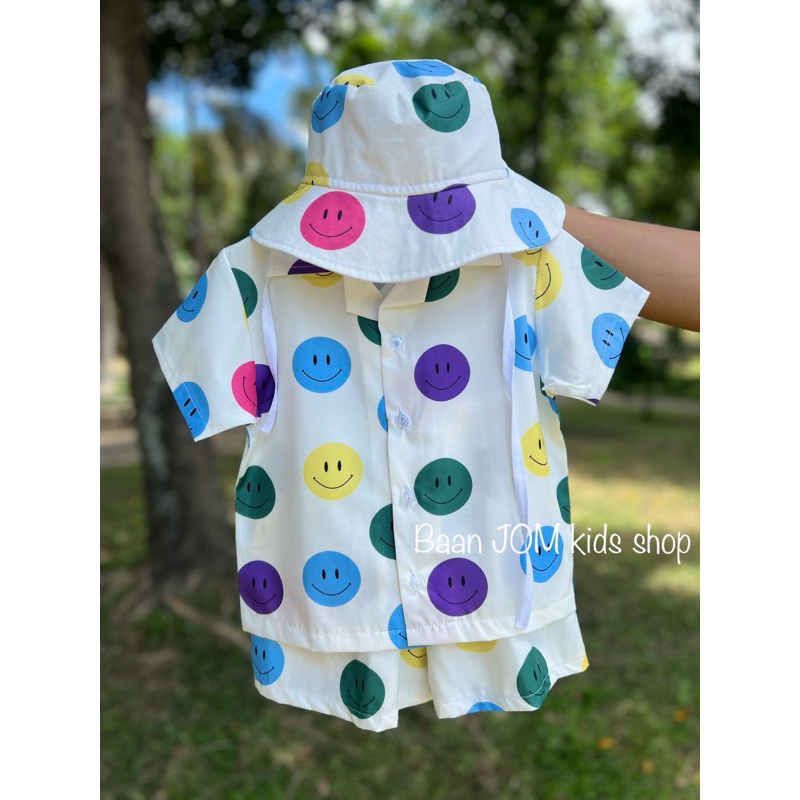 ✅✅พร้อมส่งชุดครอบครัว ชุดเซทเด็ก Summer  ฮาวาย  ชุดวินเทจ ผ้าไหมอิตาลี่เนื้อดี (หมวกขายแยก)