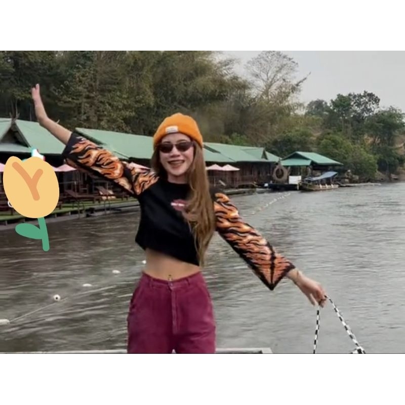 เสื้อแขนยาวลายไฟ สุดวินเทจ🔥🔥